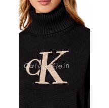 CALVIN KLEIN JEANS CHENILLE MONOLOGO SWEATER ΜΠΛΟΥΖΑ ΠΛΕΚΤΗ ΓΥΝΑΙΚΕΙΑ BLACK