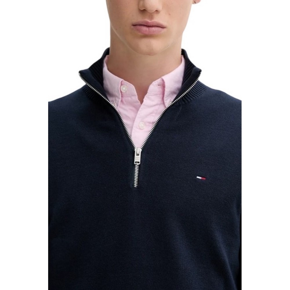 TOMMY JEANS SLM ESS LIGHT ΒΌ ZIP SWTR EXT ΜΠΛΟΥΖΑ ΠΛΕΚΤΗ ΑΝΔΡΙΚΗ NAVY