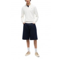 TOMMY JEANS SLM ESS LIGHT ΒΌ ZIP SWTR EXT ΜΠΛΟΥΖΑ ΠΛΕΚΤΗ ΑΝΔΡΙΚΗ OFF WHITE