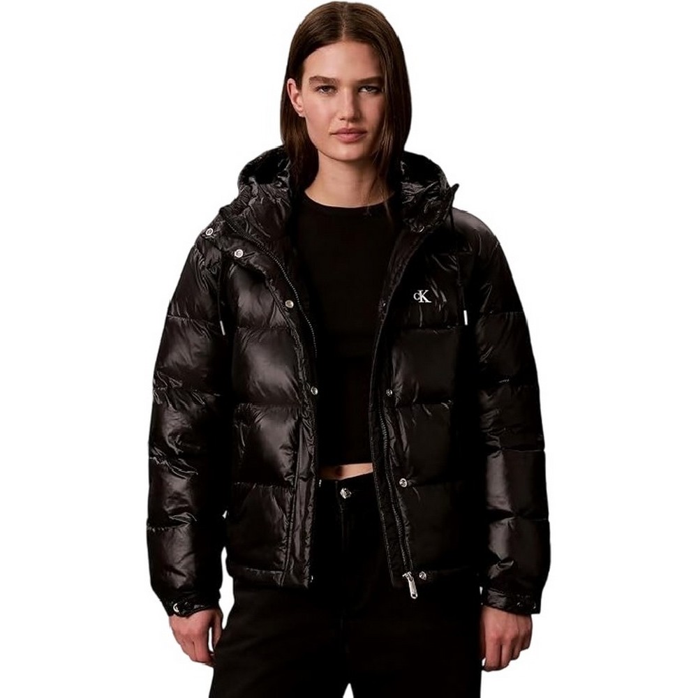 CALVIN KLEIN JEANS SHINE MW CLASSIC PUFFER ΜΠΟΥΦΑΝ ΓΥΝΑΙΚΕΙΟ BLACK