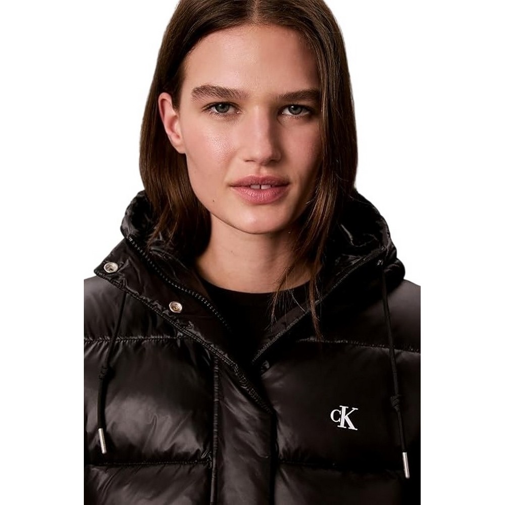 CALVIN KLEIN JEANS SHINE MW CLASSIC PUFFER ΜΠΟΥΦΑΝ ΓΥΝΑΙΚΕΙΟ BLACK