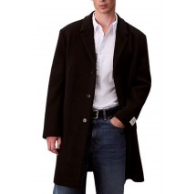 CALVIN KLEIN WOOL BLEND OVERCOAT ΠΑΛΤΟ ΑΝΔΡΙΚΟ BLACK