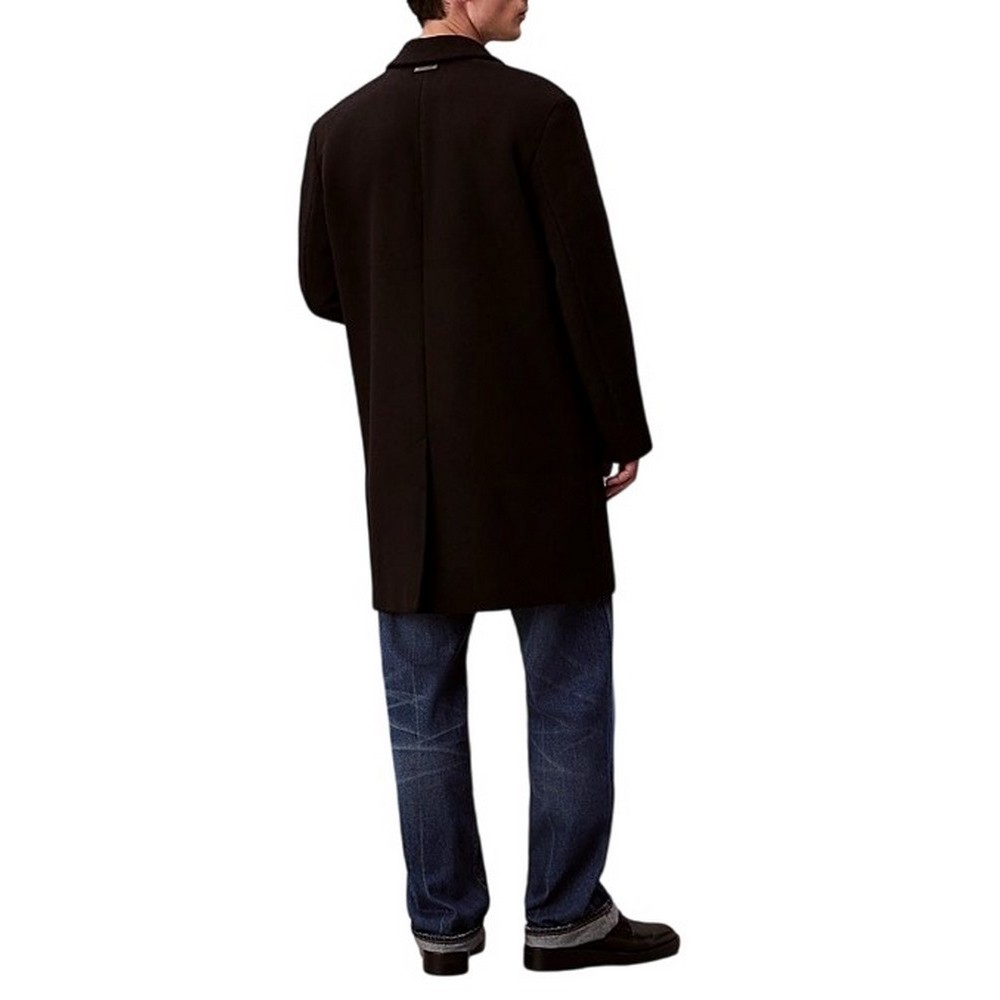 CALVIN KLEIN WOOL BLEND OVERCOAT ΠΑΛΤΟ ΑΝΔΡΙΚΟ BLACK
