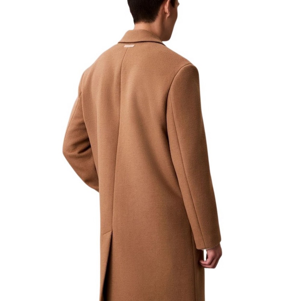 CALVIN KLEIN WOOL BLEND OVERCOAT ΠΑΛΤΟ ΑΝΔΡΙΚΟ BEIGE