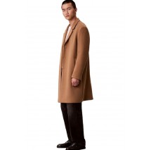 CALVIN KLEIN WOOL BLEND OVERCOAT ΠΑΛΤΟ ΑΝΔΡΙΚΟ BEIGE