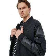 CALVIN KLEIN JEANS FAUX LEATHER BOMBER JACKET ΜΠΟΥΦΑΝ ΑΝΔΡΙΚΟ BLACK