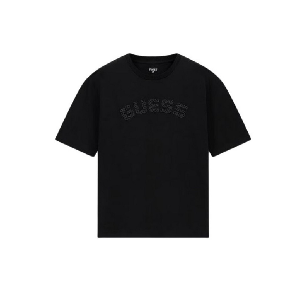 GUESS ANTON CN T-SHIRT ΜΠΛΟΥΖΑ ΑΝΔΡΙΚΗ BLACK