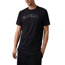 GUESS ANTON CN T-SHIRT ΜΠΛΟΥΖΑ ΑΝΔΡΙΚΗ BLACK