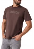 GUESS ANTON CN T-SHIRT ΜΠΛΟΥΖΑ ΑΝΔΡΙΚΗ BROWN