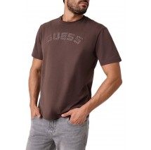 GUESS ANTON CN T-SHIRT ΜΠΛΟΥΖΑ ΑΝΔΡΙΚΗ BROWN