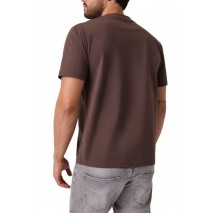 GUESS ANTON CN T-SHIRT ΜΠΛΟΥΖΑ ΑΝΔΡΙΚΗ BROWN