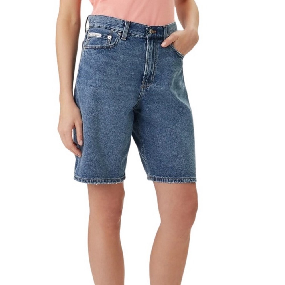 CALVIN KLEIN JEANS THE BERMUDA SHORT ΤΖΙΝ ΒΕΡΜΟΥΔΑ ΓΥΝΑΙΚΕΙΑ BLUΕ DENIM