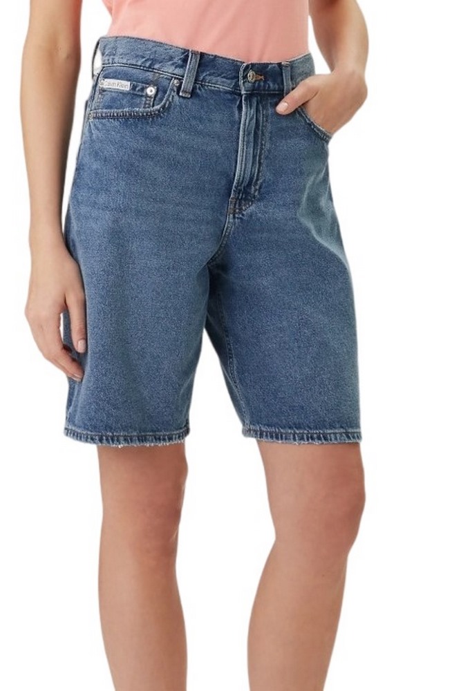 CALVIN KLEIN JEANS THE BERMUDA SHORT ΤΖΙΝ ΒΕΡΜΟΥΔΑ ΓΥΝΑΙΚΕΙΑ BLUΕ DENIM