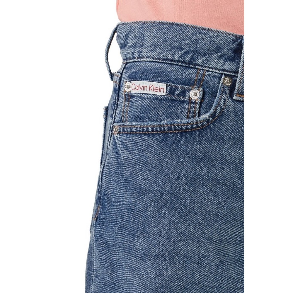 CALVIN KLEIN JEANS THE BERMUDA SHORT ΤΖΙΝ ΒΕΡΜΟΥΔΑ ΓΥΝΑΙΚΕΙΑ BLUΕ DENIM