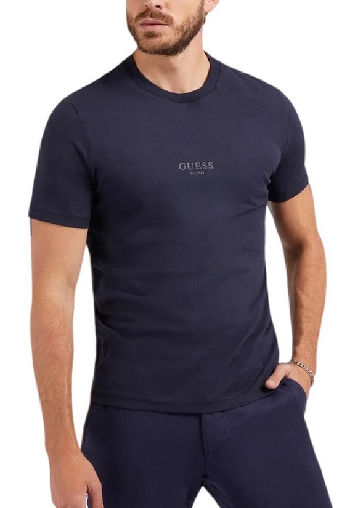 GUESS AIDY CN SS TEE T-SHIRT ΑΝΔΡΙΚΟ NAVY