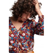 SUPERDRY D1 OVIN VINTAGE TIE FRONT TOP ΜΠΛΟΥΖΑ ΓΥΝΑΙΚΕΙΑ FLORAL