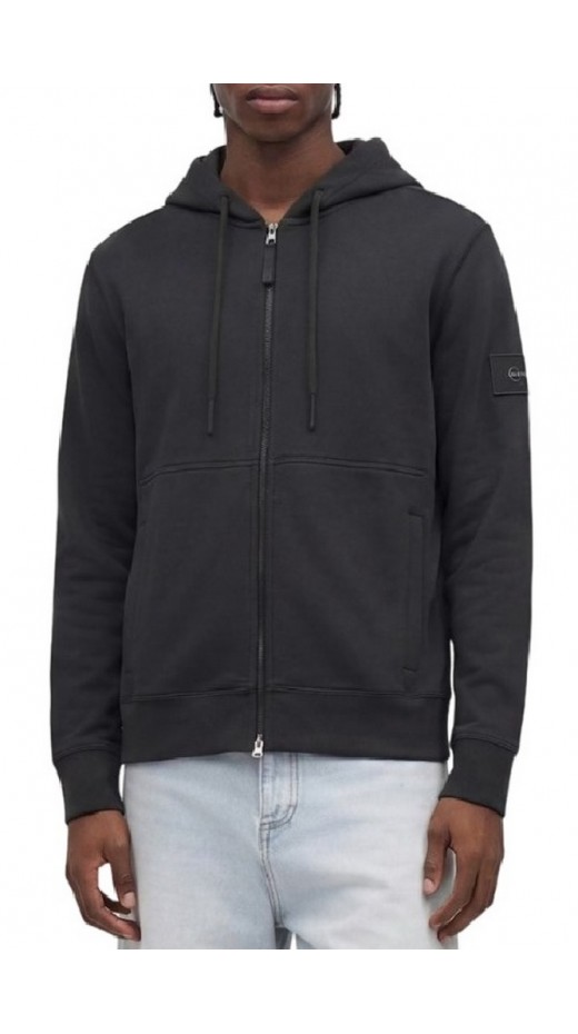 CALVIN KLEIN JEANS LS EU 350TERRY BADGE FZ HOODIE ΖΑΚΕΤΑ ΦΟΥΤΕΡ ΑΝΔΡΙΚΗ FOREST GREEN