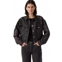 LEVIS® SHRUNKEN 9Os NO PLEAT JACKET DENIM ΜΠΟΥΦΑΝ ΓΥΝΑΙΚΕΙΟ BLACK DENIM