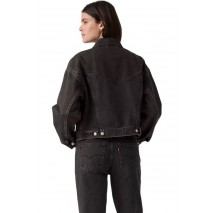 LEVIS® SHRUNKEN 9Os NO PLEAT JACKET DENIM ΜΠΟΥΦΑΝ ΓΥΝΑΙΚΕΙΟ BLACK DENIM
