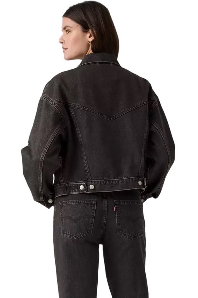 LEVIS® SHRUNKEN 9Os NO PLEAT JACKET DENIM ΜΠΟΥΦΑΝ ΓΥΝΑΙΚΕΙΟ BLACK DENIM
