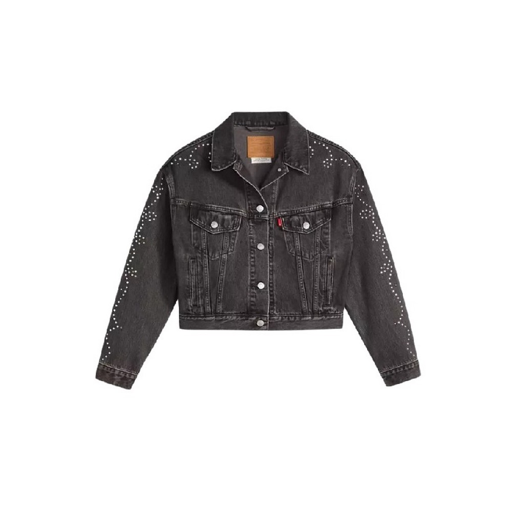 LEVIS® SHRUNKEN 9Os NO PLEAT JACKET DENIM ΜΠΟΥΦΑΝ ΓΥΝΑΙΚΕΙΟ BLACK DENIM