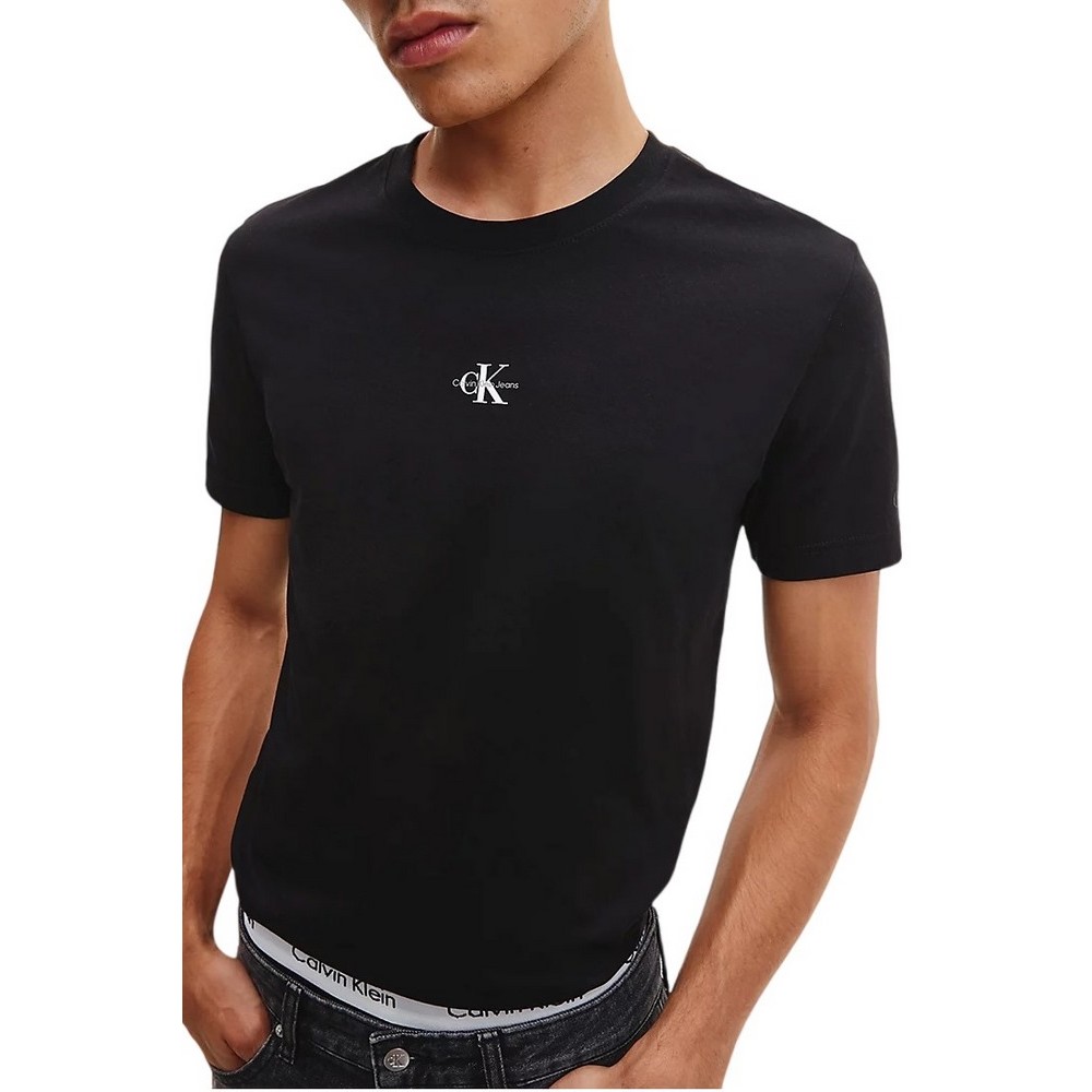 CALVIN KLEIN  JEANS MICRO MONOLOGO TEE TSHIRT ΑΝΔΡΙΚΟ BLACK