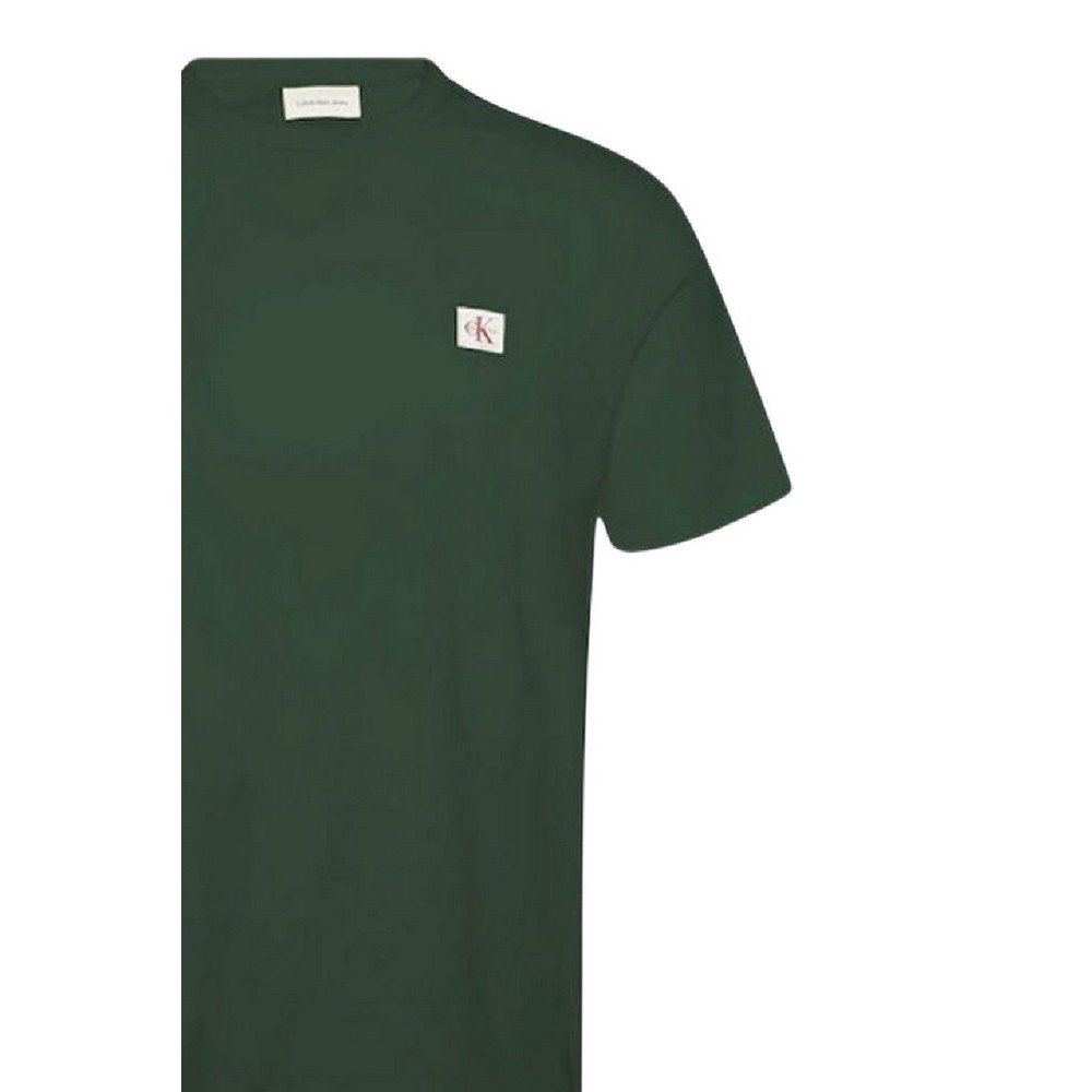 CALVIN KLEIN JEANS BADGE 30S JERSEY CLASSIC T-SHIRT ΜΠΛΟΥΖΑ ΑΝΔΡΙΚΗ GREEN