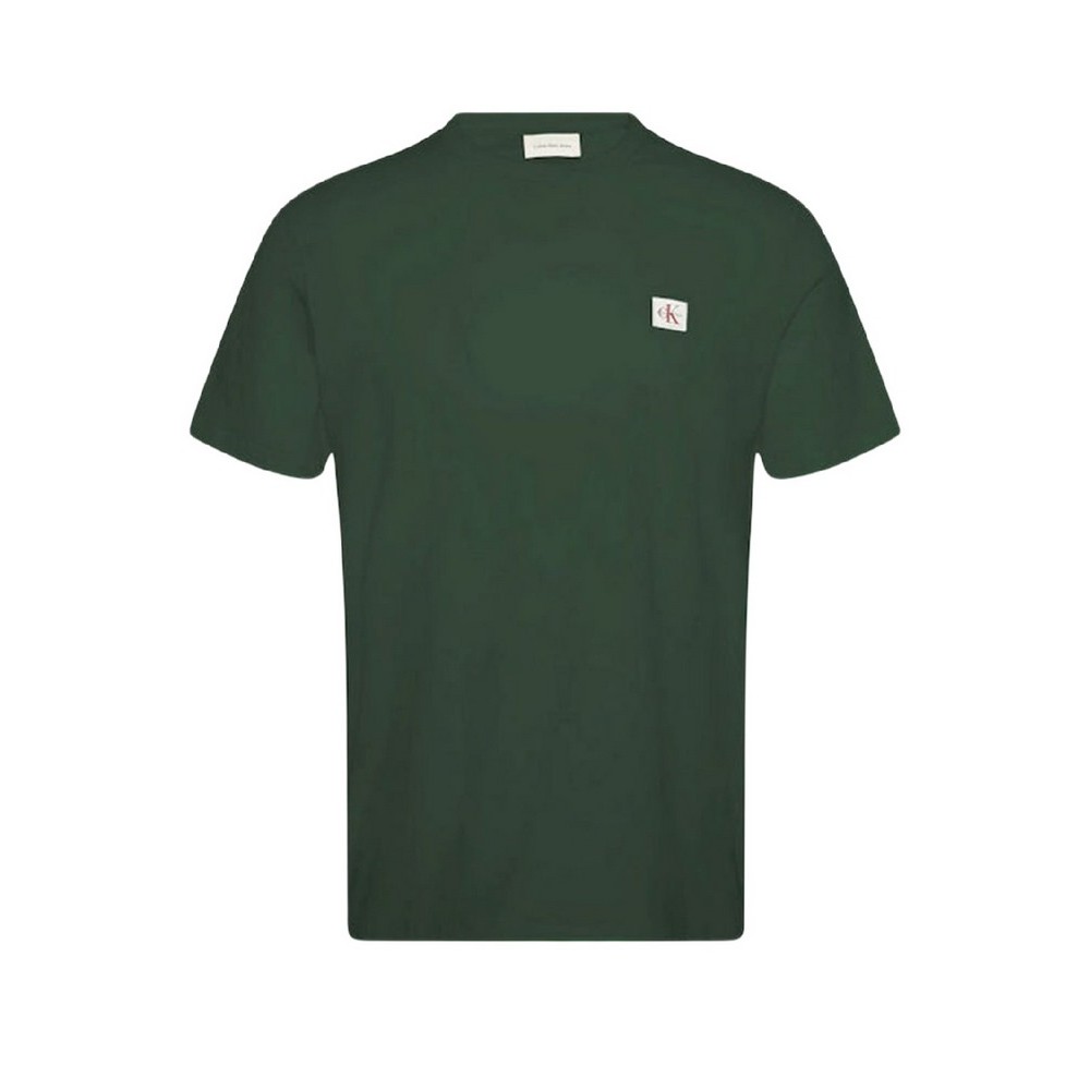 CALVIN KLEIN JEANS BADGE 30S JERSEY CLASSIC T-SHIRT ΜΠΛΟΥΖΑ ΑΝΔΡΙΚΗ GREEN