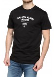 CALVIN KLEIN VARSITY CURVE LOGO T-SHIRT ΑΝΔΡΙΚΟ BLACK