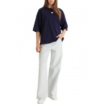 CALVIN KLEIN JEANS WOVEN LABEL OVERSIZED T-SHIRT ΜΠΛΟΥΖΑ ΓΥΝΑΙΚΕΙΑ DARK BLUE