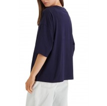 CALVIN KLEIN JEANS WOVEN LABEL OVERSIZED T-SHIRT ΜΠΛΟΥΖΑ ΓΥΝΑΙΚΕΙΑ DARK BLUE