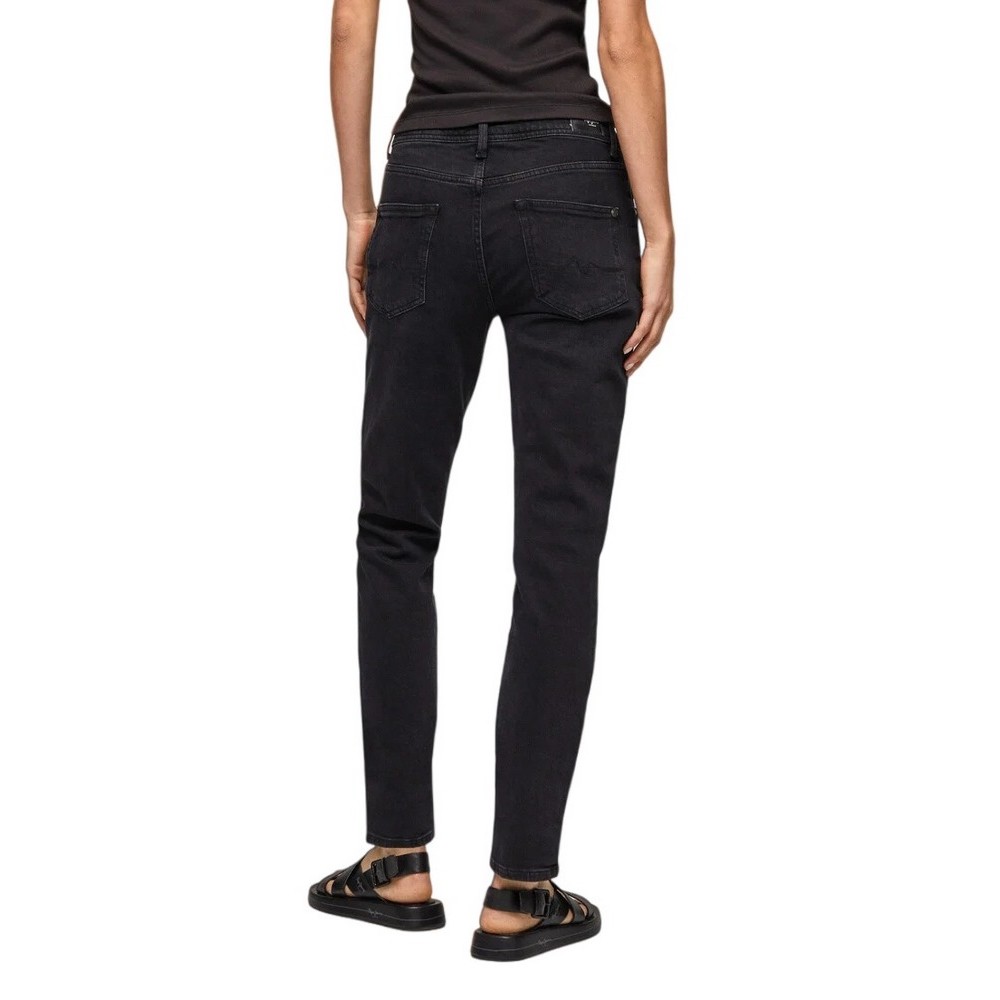 PEPE JEANS LONDON NOS VIOLET RE ΠΑΝΤΕΛΟΝΙ ΓΥΝΑΙΚΕΙΟ BLACK DENIM