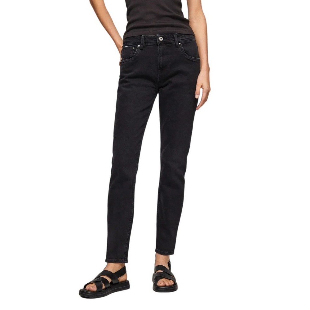 PEPE JEANS LONDON NOS VIOLET RE ΠΑΝΤΕΛΟΝΙ ΓΥΝΑΙΚΕΙΟ BLACK DENIM