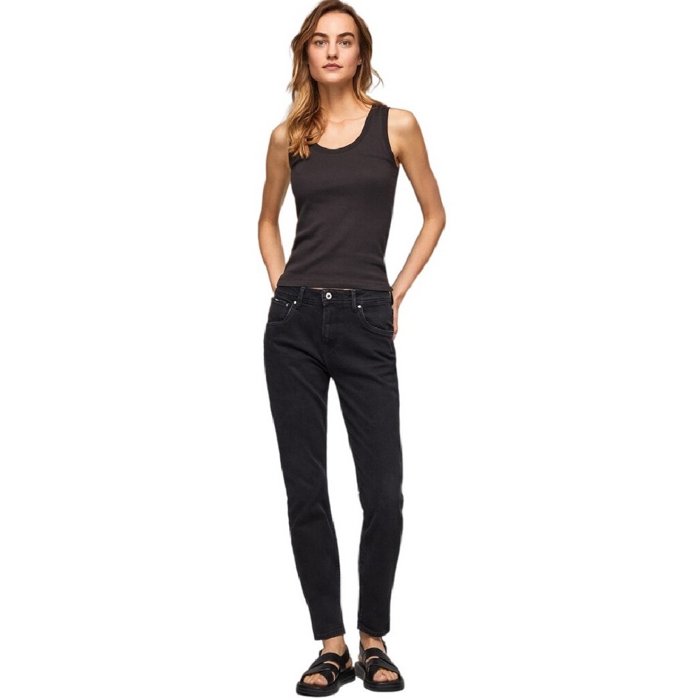 PEPE JEANS LONDON NOS VIOLET RE ΠΑΝΤΕΛΟΝΙ ΓΥΝΑΙΚΕΙΟ BLACK DENIM