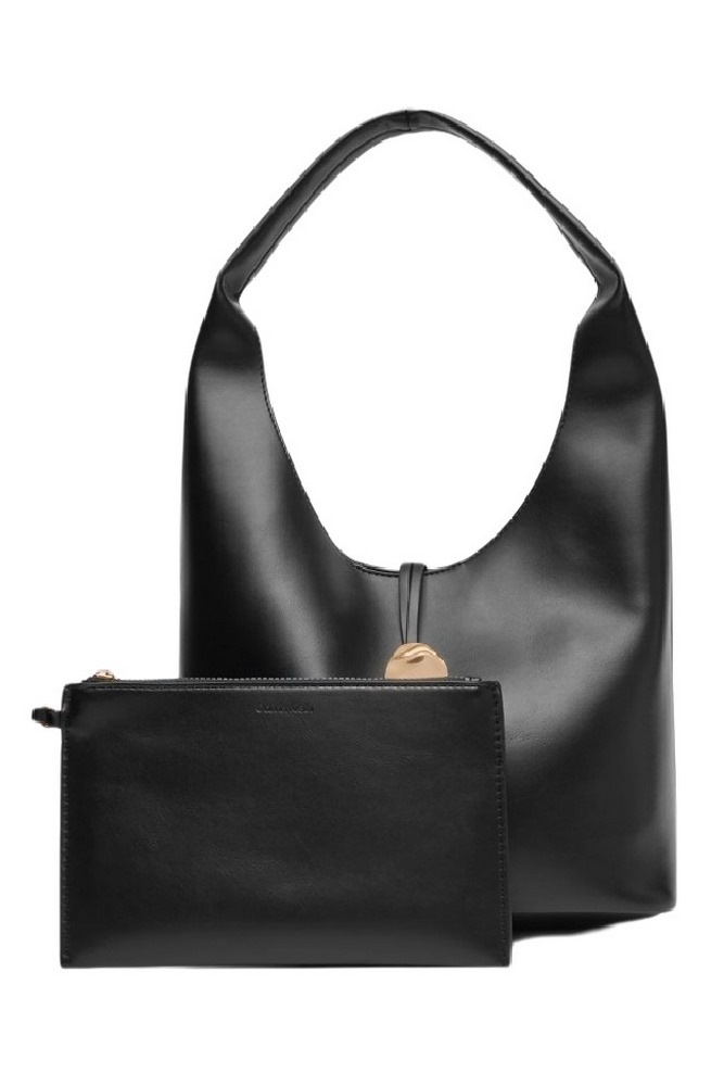 CALVIN KLEIN STN LCK SLCHY SMLL S ΤΣΑΝΤΑ ΓΥΝΑΙΚΕΙΑ BLACK