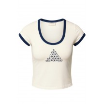 CALVIN KLEIN JEANS PM C GRPHC SCP NK T-SHIRT ΜΠΛΟΥΖΑ ΓΥΝΑΙΚΕΙΑ OFF WHITE