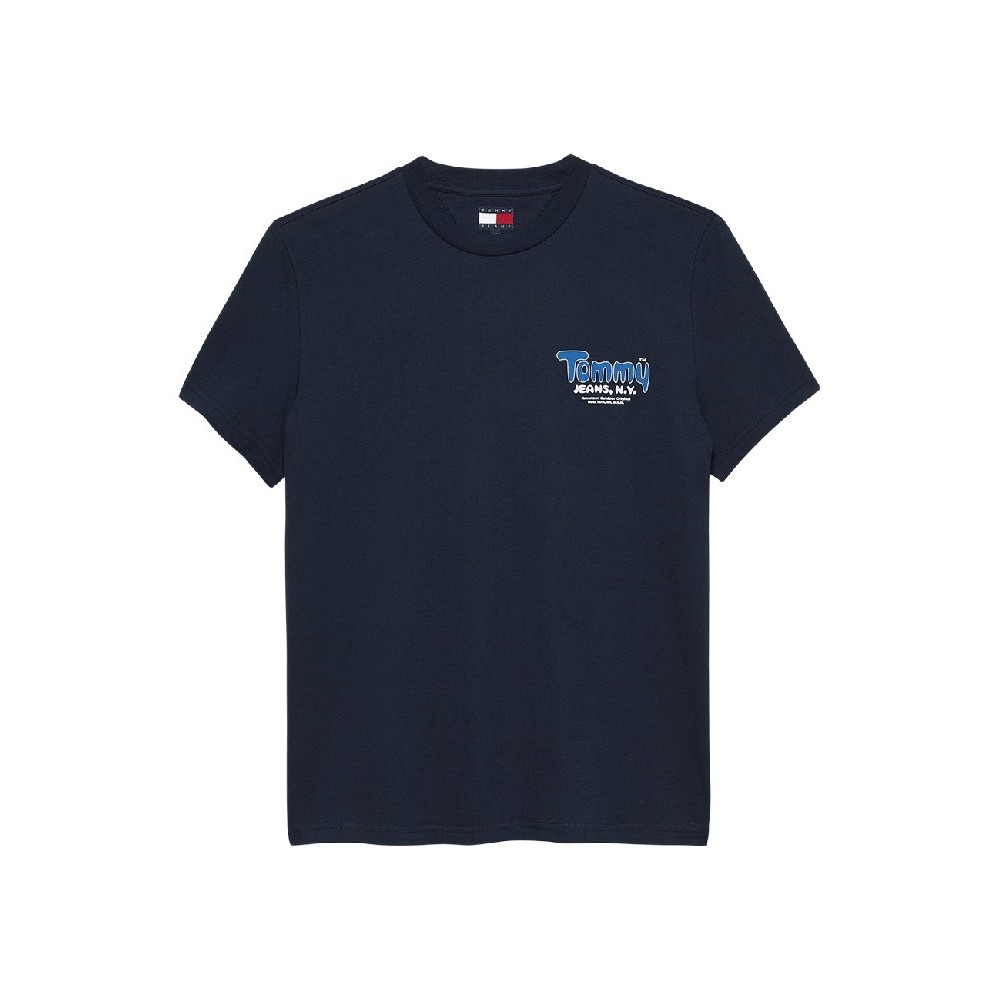TOMMY JEANS SLIM FONT PLAY TEE T-SHIRT ΜΠΛΟΥΖΑ ΑΝΔΡΙΚΗ DARK NAVY