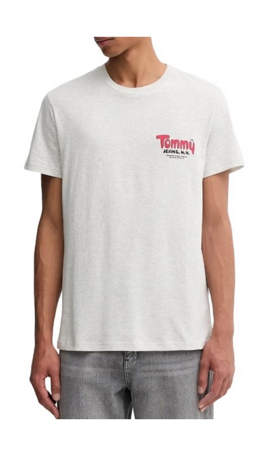 TOMMY JEANS SLIM FONT PLAY TEE T-SHIRT ΜΠΛΟΥΖΑ ΑΝΔΡΙΚΗ GREY