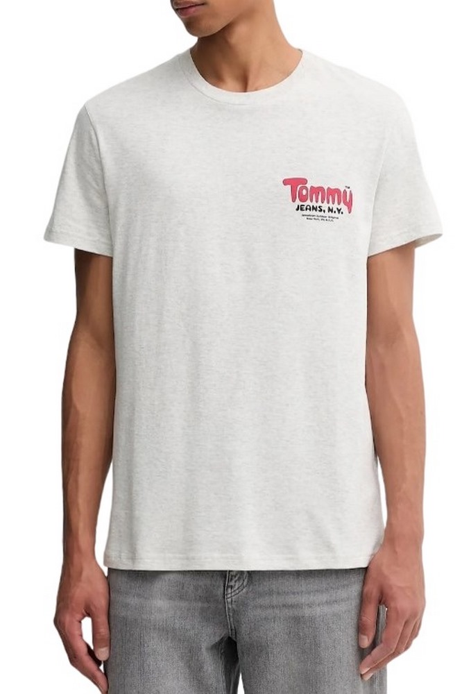 TOMMY JEANS SLIM FONT PLAY TEE T-SHIRT ΜΠΛΟΥΖΑ ΑΝΔΡΙΚΗ GREY
