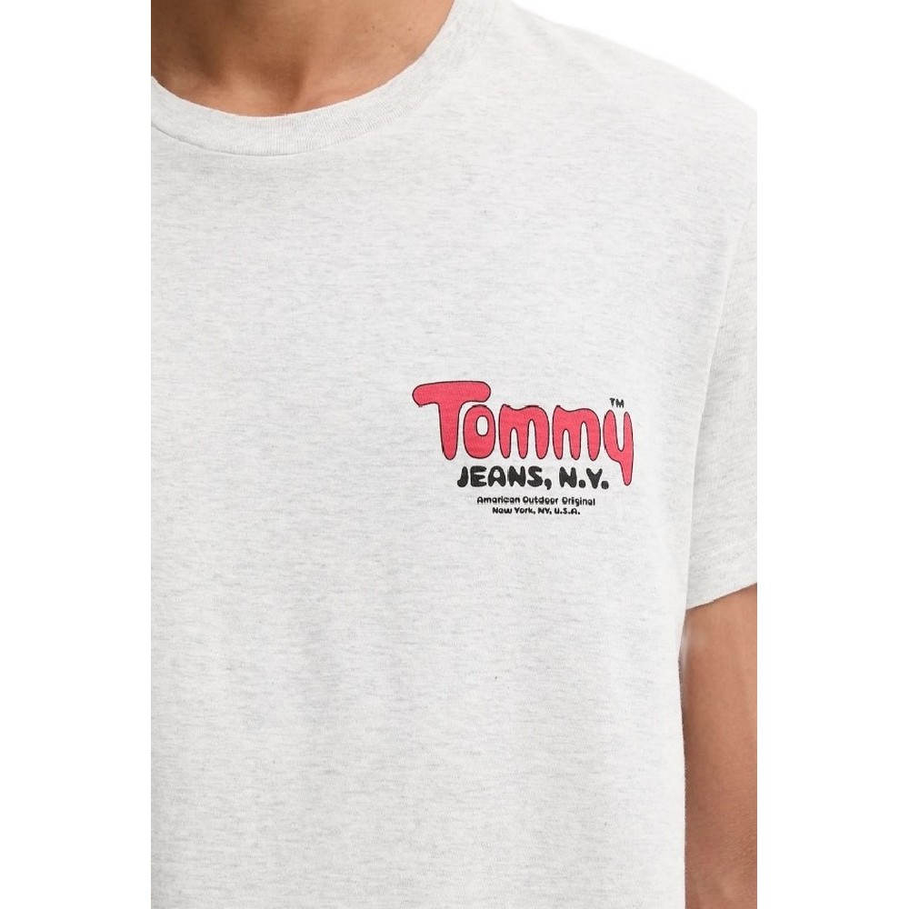 TOMMY JEANS SLIM FONT PLAY TEE T-SHIRT ΜΠΛΟΥΖΑ ΑΝΔΡΙΚΗ GREY