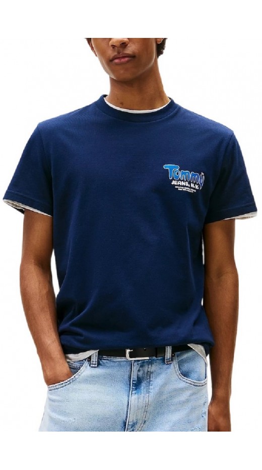 TOMMY JEANS SLIM FONT PLAY TEE T-SHIRT ΜΠΛΟΥΖΑ ΑΝΔΡΙΚΗ DARK NAVY