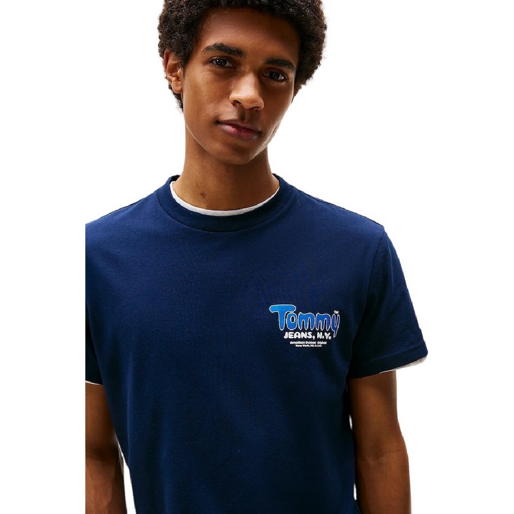 TOMMY JEANS SLIM FONT PLAY TEE T-SHIRT ΜΠΛΟΥΖΑ ΑΝΔΡΙΚΗ DARK NAVY