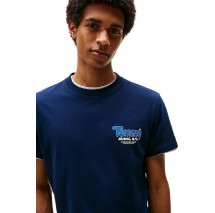 TOMMY JEANS SLIM FONT PLAY TEE T-SHIRT ΜΠΛΟΥΖΑ ΑΝΔΡΙΚΗ DARK NAVY