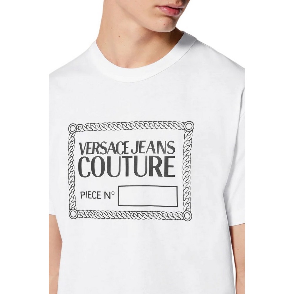 VERSACE JEANS COUTURE PIECE T-SHIRT ΜΠΛΟΥΖΑ ΑΝΔΡΙΚΗ WHITE