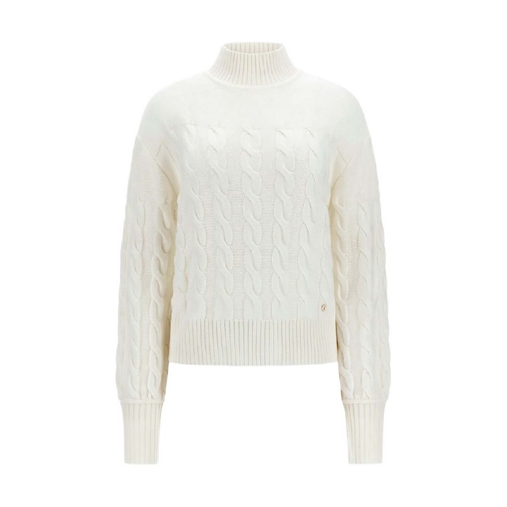 GUESS ELSA SWTR ΜΠΛΟΥΖΑ ΠΛΕΚΤΗ ΓΥΝΑΙΚΕΙΑ OFF WHITE