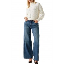 GUESS ELSA SWTR ΜΠΛΟΥΖΑ ΠΛΕΚΤΗ ΓΥΝΑΙΚΕΙΑ OFF WHITE