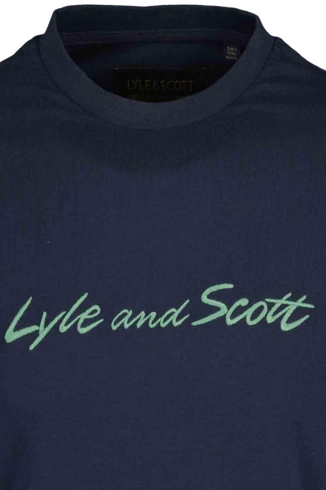 LYLE & SCOTT VINTAGE SCRIPT EMBROIDERY T-SHIRT ΜΠΛΟΥΖΑ ΑΝΔΡΙΚΗ NAVY