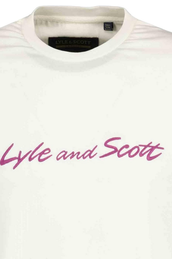 LYLE & SCOTT VINTAGE SCRIPT EMBROIDERY T-SHIRT ΜΠΛΟΥΖΑ ΑΝΔΡΙΚΗ ECRU