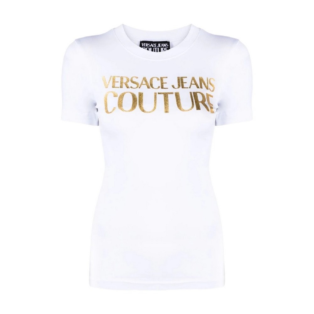 VERSACE JEANS COUTURE  STRETCH T-SHIRT ΓΥΝΑΙΚΕΙΟ WHITE