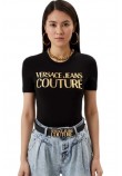 VERSACE JEANS COUTURE  STRETCH T-SHIRT ΓΥΝΑΙΚΕΙΟ BLACK